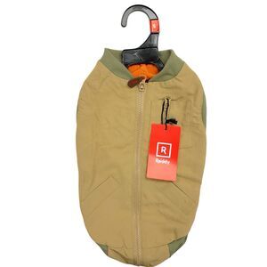 Reddy Size Small (13”-15”) Lightweight Tan Dog Bomber Jacket Vest Outdoor‎ NWT